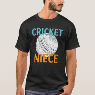 Camiseta Jogador De Críquete Da Vintage Niece Oferece Espor