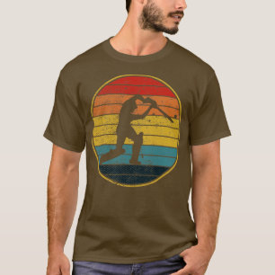 Camiseta Jogador de Críquete da Vintage Retro