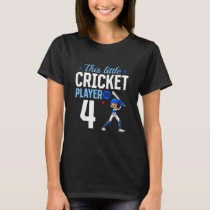 Camiseta Jogador de críquete de 4 anos de idade 