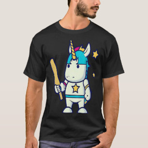 Camiseta Jogador de Críquete do Unicorn Reproduzindo Críque