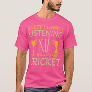 Camiseta Jogador de críquete engraçado dizendo que jogador