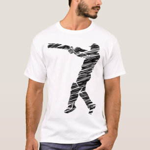 Camiseta Jogador de Críquete Esportivo 6