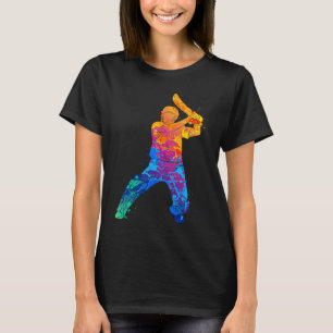 Camiseta Jogador de Críquete Gráfico Esportes Grilos