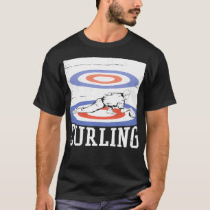 Camiseta Jogador de Curling do Esporte Engraçado