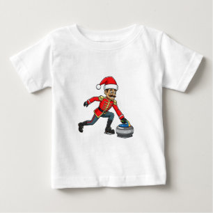 Camiseta Jogador de Curling do Quebra-Nozes Feriado Esport