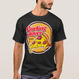 Camiseta Jogador de Curvas Alimentado por Pizza