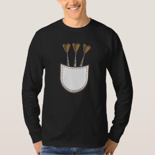 Camiseta Jogador de Dardo Gráfico Retro Dardos Alvo de Dard