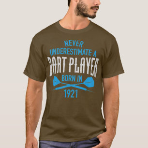 Camiseta Jogador de dardo mais moderno, 100 anos, de 1921
