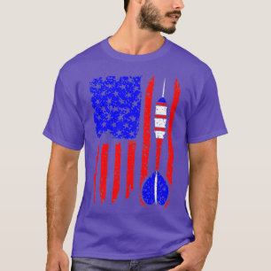 Camiseta Jogador de dardos Design Legal do Sinalizador Amer