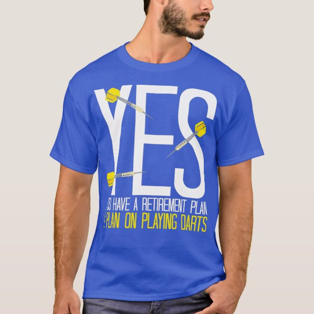 Camiseta Jogador de dardos do plano de aposentadoria (Frente)