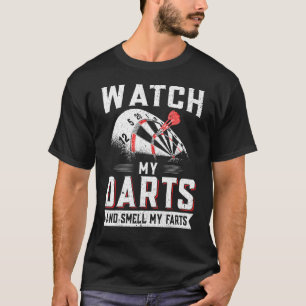 Camiseta Jogador De Dart Darts Vê Minhas Trevas E Cheira Me