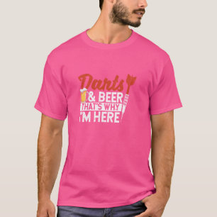 Camiseta Jogador De Dart Engraçado Dentes E Cerveja É Por I