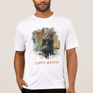 Camiseta *~* Jogador de DRUM Cat AP91 Legal do Percussionis