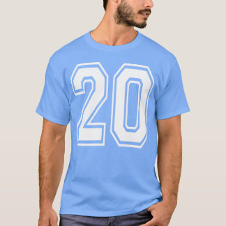 Camiseta Jogador de esportes de aniversário de número 20 re