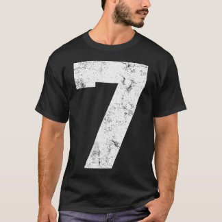 Camiseta Jogador de Esportes de Aniversário Número 7 da Sor