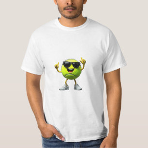 Camiseta Jogador de Esportes de Bola de Tênis
