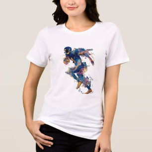 Camiseta Jogador de Futebol Americano Abstrato Arte de Ti