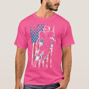 Camiseta Jogador de futebol americano de bandeira desportiv