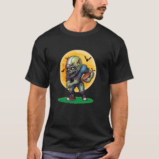 Camiseta Jogador de futebol americano do Zombie Halloween