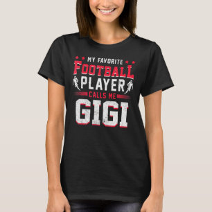 Camiseta Jogador de futebol americano fã de esportes Gigi