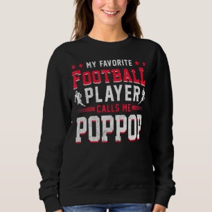 Camiseta Jogador de futebol americano fã desportivo Poppop,