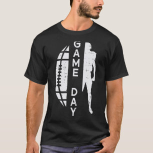 Camiseta Jogador de futebol americano no dia do jogo Mulher
