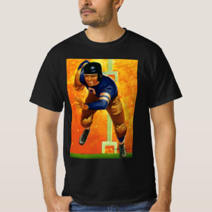 Camiseta Jogador de futebol americano quarterback correndo 