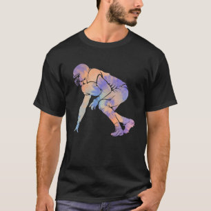 Camiseta Jogador de futebol americano Tie Dye Futebol Fan