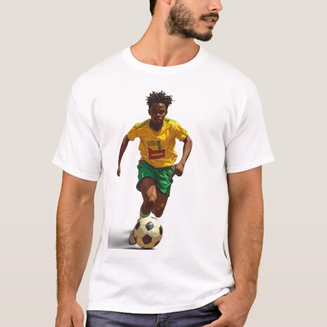 Camiseta Jogador de Futebol Brasileiro Design Esp (Frente)