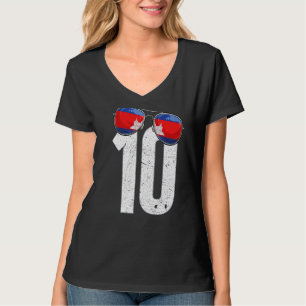 Camiseta Jogador de futebol cambojano número 10: Bandeira d
