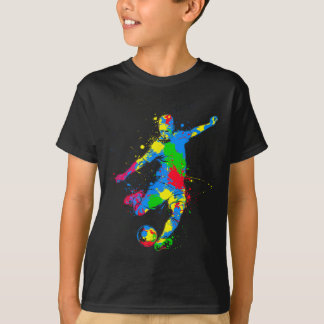 Camiseta Jogador de Futebol Colorido 
