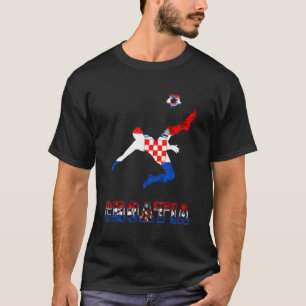 Camiseta Jogador de futebol croata Hrvatska Socch, na Croác
