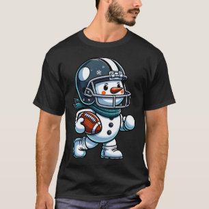 Camiseta Jogador de futebol Cute Snowman Ki de Natal