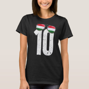 Camiseta Jogador De Futebol Da Hungria Número 10 Bandeira H