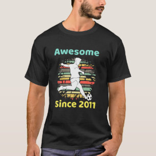 Camiseta Jogador De Futebol De 10 Anos Incrível Desde 2011