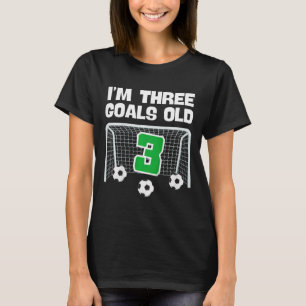 Camiseta Jogador de Futebol de 3º Aniversário Menino de 3 A