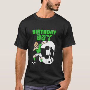 Camiseta Jogador de futebol de 3 anos, aniversário de 3 ano