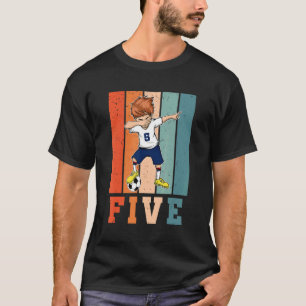 Camiseta Jogador de futebol de 5 anos, Dabbing Boy, Vintage