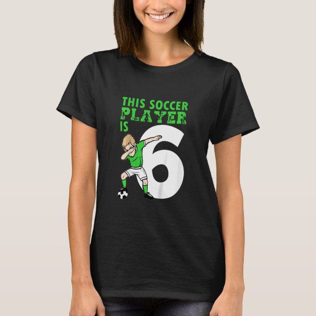 Camiseta Jogador de futebol de 6 anos de idade, jogador de  (Frente)