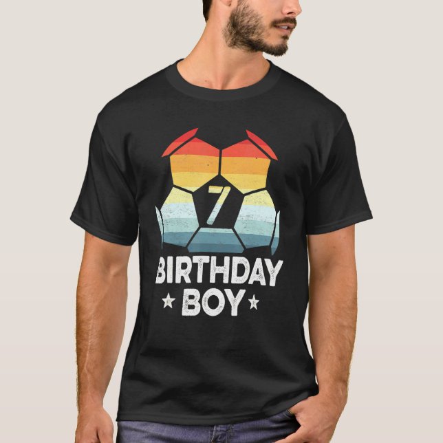 Camiseta Jogador de futebol de 7 anos 7 Birday Boy Sétimo (Frente)