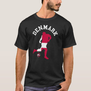 Camiseta Jogador de futebol de bandeira da Dinamarca Orgulh