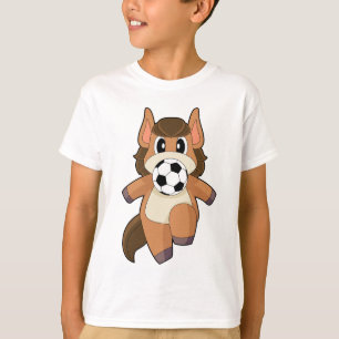 Camiseta Jogador de futebol de cavalos