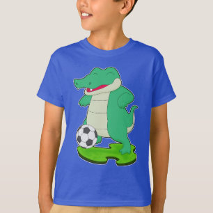 Camiseta Jogador de futebol de crocodilo Futebol