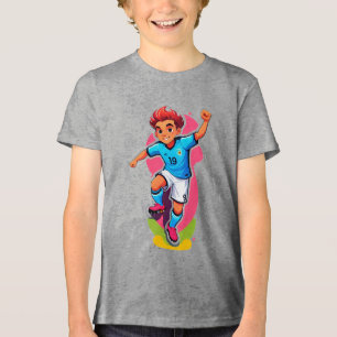 Camiseta Jogador de Futebol de Desenho Animado
