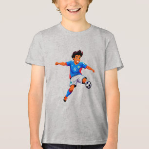 Camiseta Jogador de Futebol de Desenho Animado