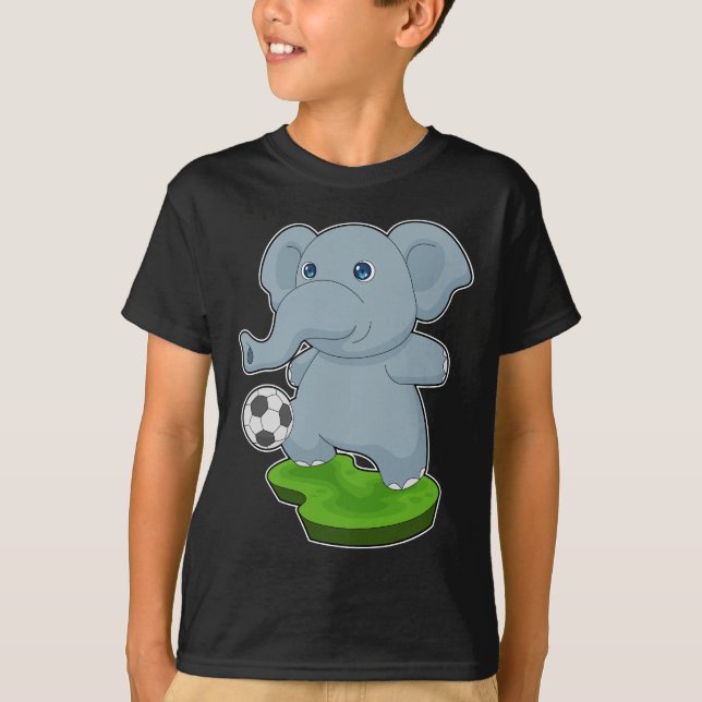Camiseta Jogador de futebol de elefante (Frente)