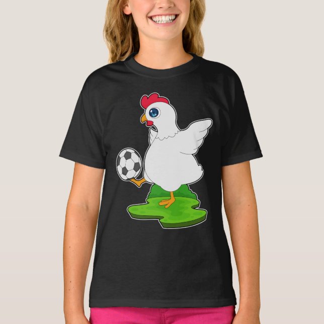 Camiseta Jogador de futebol de frango (Frente)