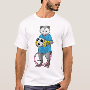 Camiseta Jogador de futebol de gambá Esportes Futebol