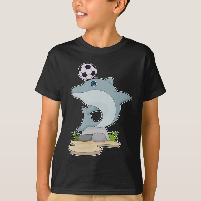 Camiseta Jogador de futebol de golfinho (Frente)