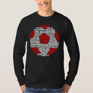 Camiseta Jogador de futebol de nuvem de futebol